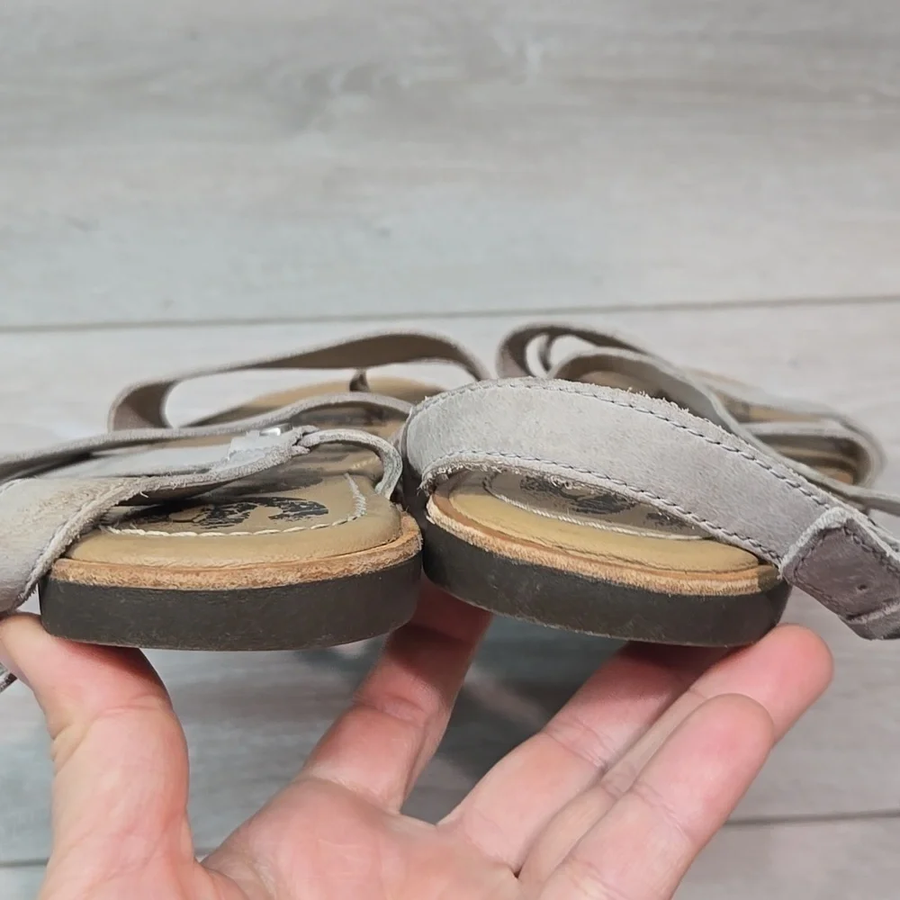 Sorel Women Ankle Leather Sandals Flats flip flop shoes sz 7